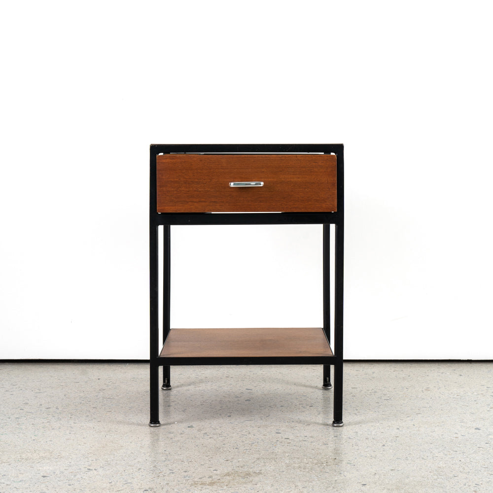 (LOT 11)  Steel Frame Nightstand by George Nelson Associates