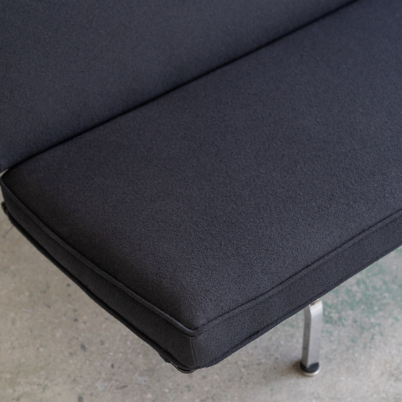 (LOT 09) Eames Compact Sofa (Knoll Black Fabric)