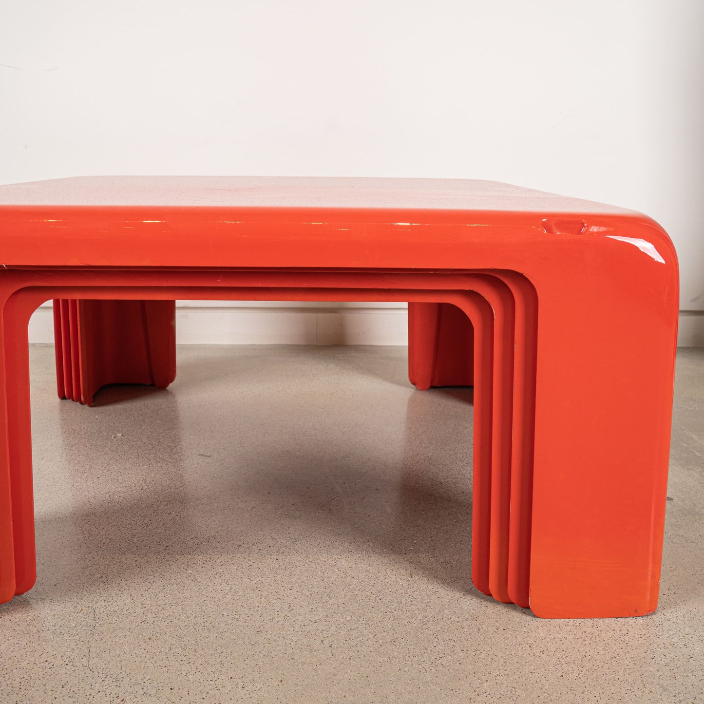 (LOT14) Red Quattro Gatti Side Tables